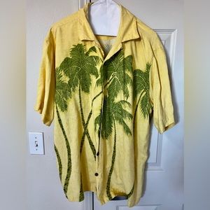 Tommy Bahama 100% silk Palm Tree Hawaiian Shirt